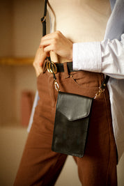 Mila Full Grain Leather Crossbody