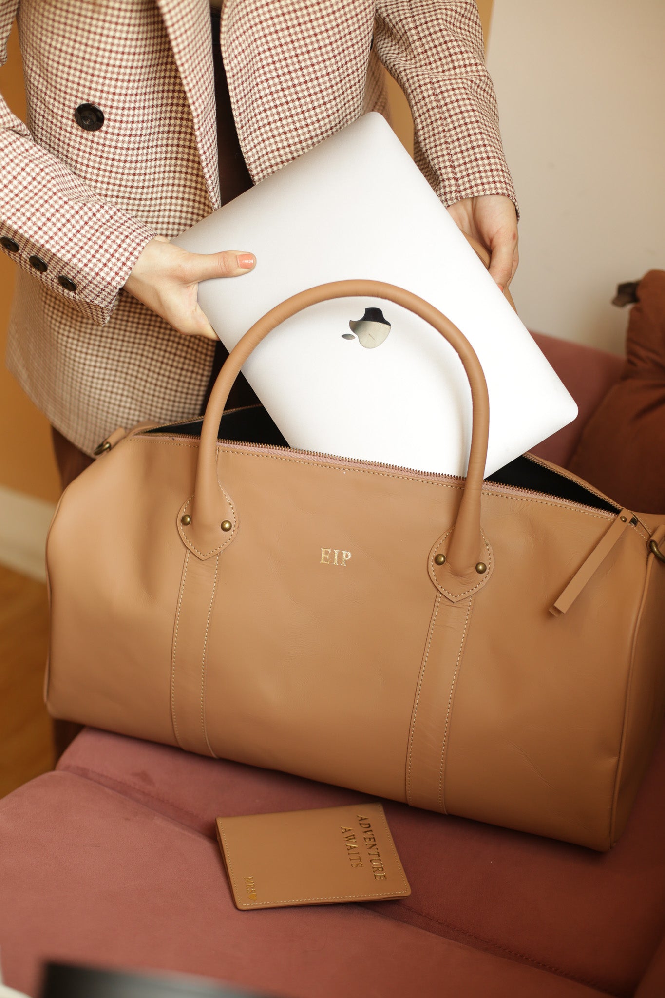 Atlas Full Grain Calf Leather Weekender Bag