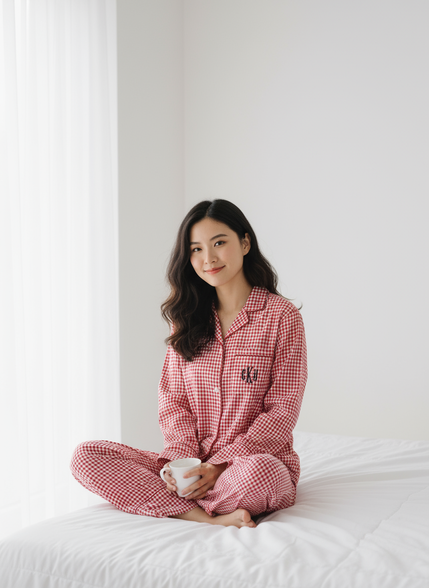 Seersucker Long Sleeve & Pants Pajamas