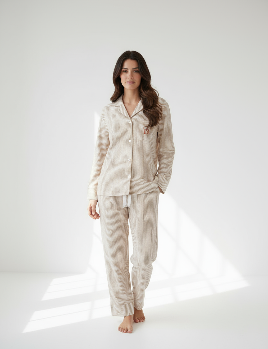 Seersucker Long Sleeve & Pants Pajamas