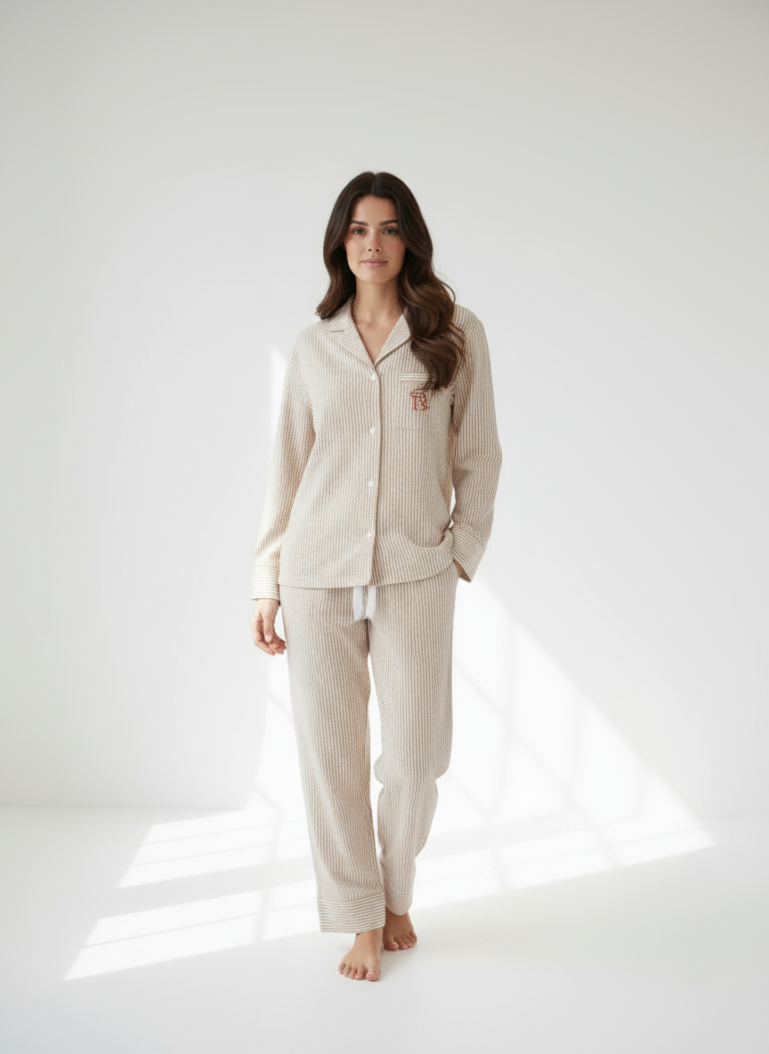 Seersucker Long Sleeve & Pants Pajamas