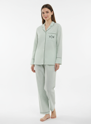 Seersucker Long Sleeve & Pants Pajamas