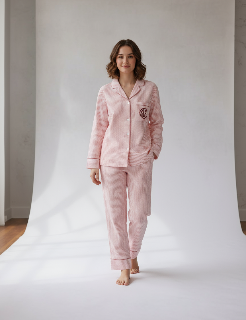 Seersucker Long Sleeve & Pants Pajamas