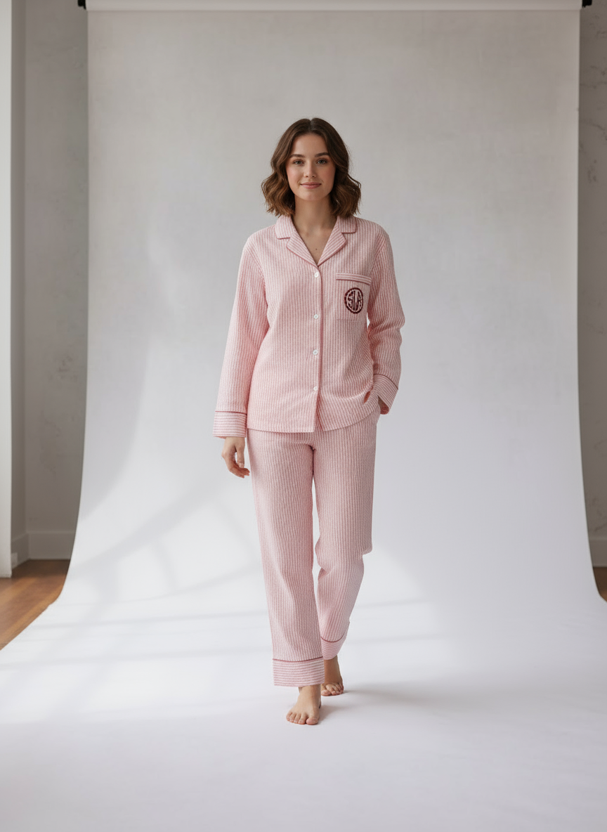 Seersucker Long Sleeve & Pants Pajamas