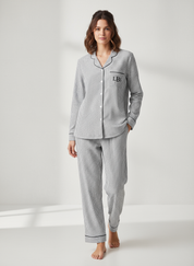 Seersucker Long Sleeve & Pants Pajamas