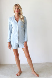 Dusty Blue Phoebe Jersey Springster Pajamas