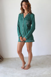 Hunter Green Phoebe Jersey Springster Pajamas