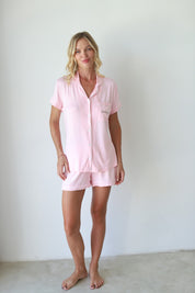 Blush Phoebe Jersey Shortie Pajamas