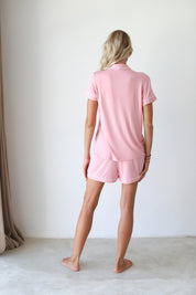 Baby Pink Phoebe Jersey Shortie Pajamas