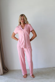 Baby Pink Phoebe Jersey Midnight Pajamas