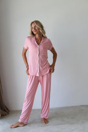 Baby Pink Phoebe Jersey Midnight Pajamas
