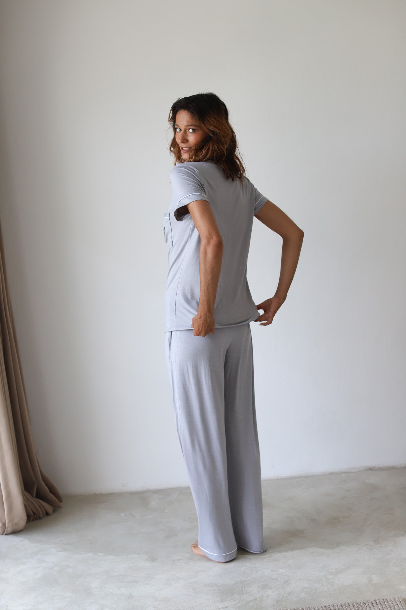 Grey Phoebe Jersey Midnight Pajamas