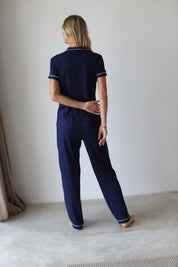 Navy Phoebe Jersey Midnight Pajamas
