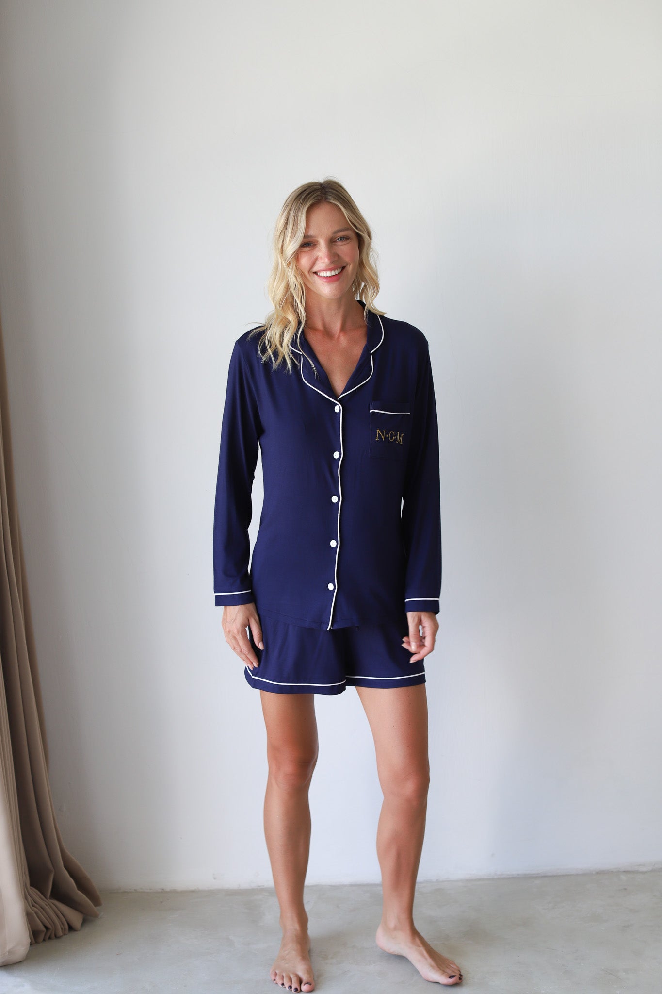 Navy Phoebe Jersey Springster Pajamas