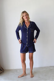 Navy Phoebe Jersey Springster Pajamas