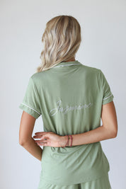 Sage Phoebe Jersey Shortie Pajamas