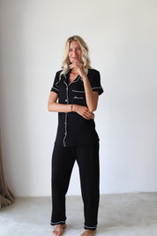 Black Phoebe Jersey Midnight Pajamas