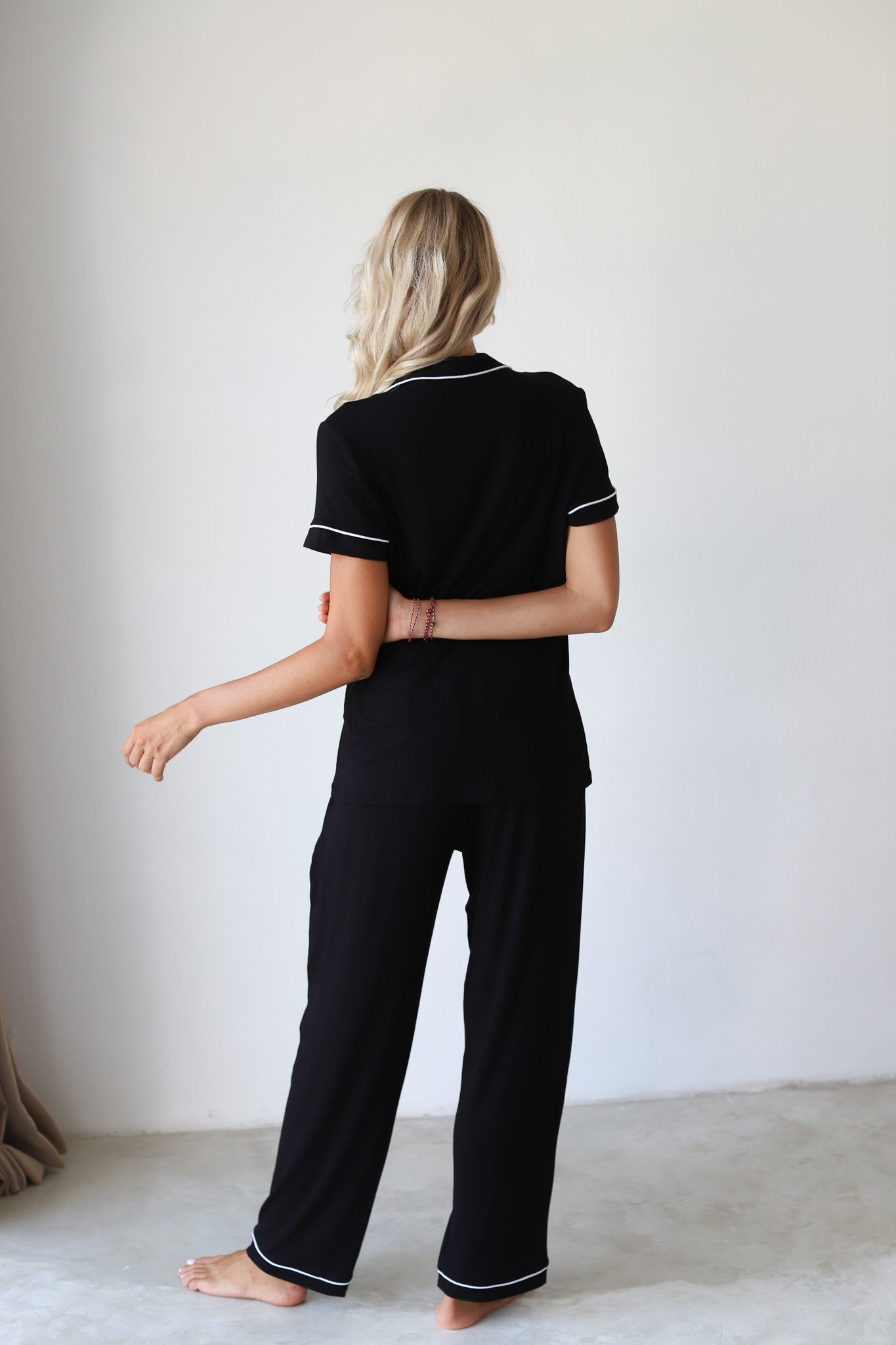 Black Phoebe Jersey Midnight Pajamas