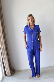 Royal Blue Phoebe Jersey Midnight Pajamas