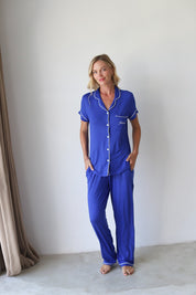 Royal Blue Phoebe Jersey Midnight Pajamas