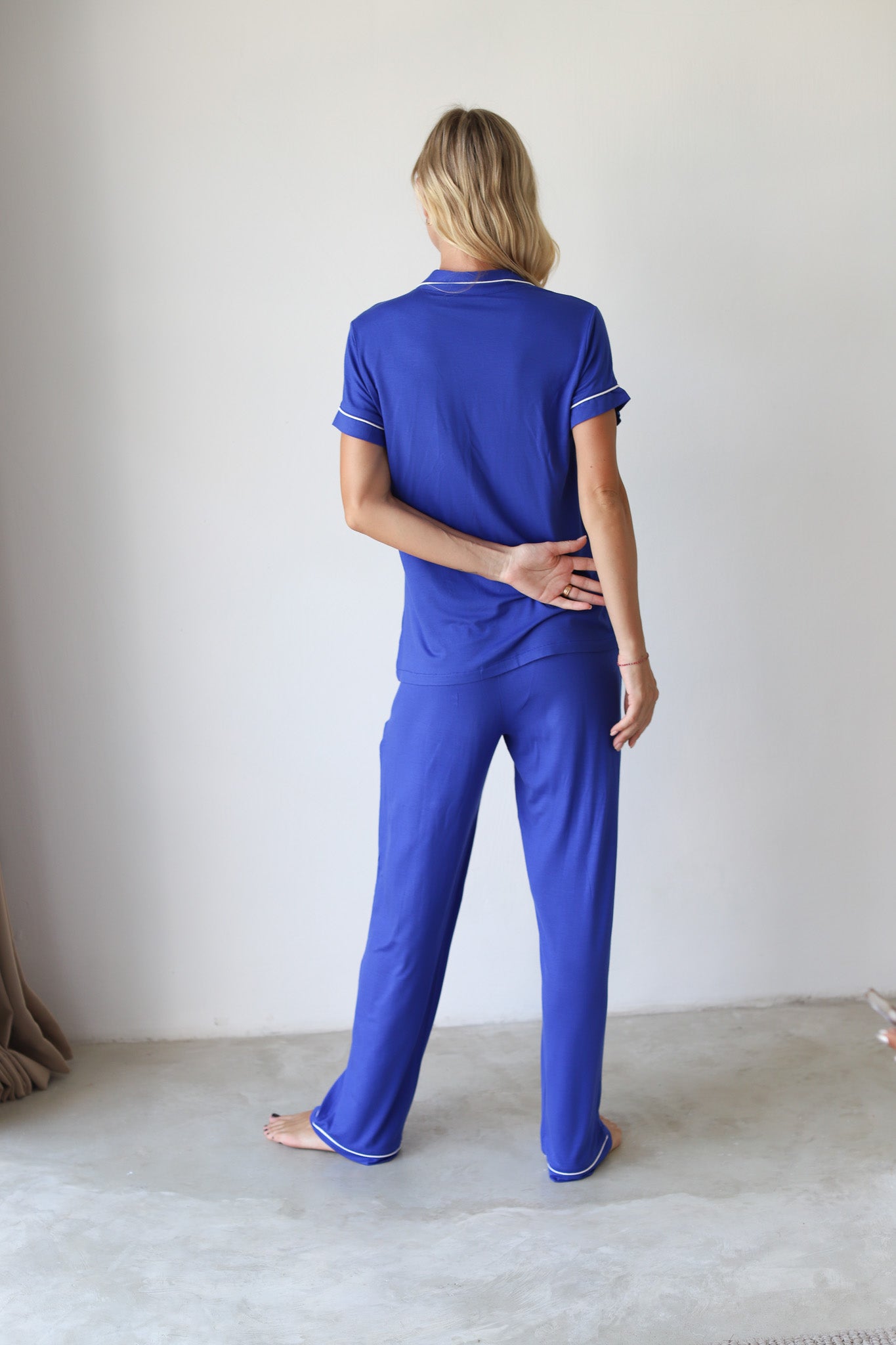 Royal Blue Phoebe Jersey Midnight Pajamas