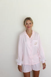Blush Satin Feather Springster Pajamas