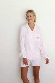 Blush Satin Feather Springster Pajamas