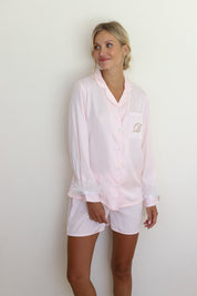 Blush Satin Feather Springster Pajamas