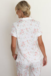 White Rose Satin Midnight Pajamas