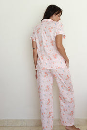 Pink Rose Satin Midnight Pajamas