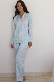 Blue Rose Satin Winterland Pajamas