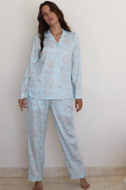 Blue Rose Satin Winterland Pajamas