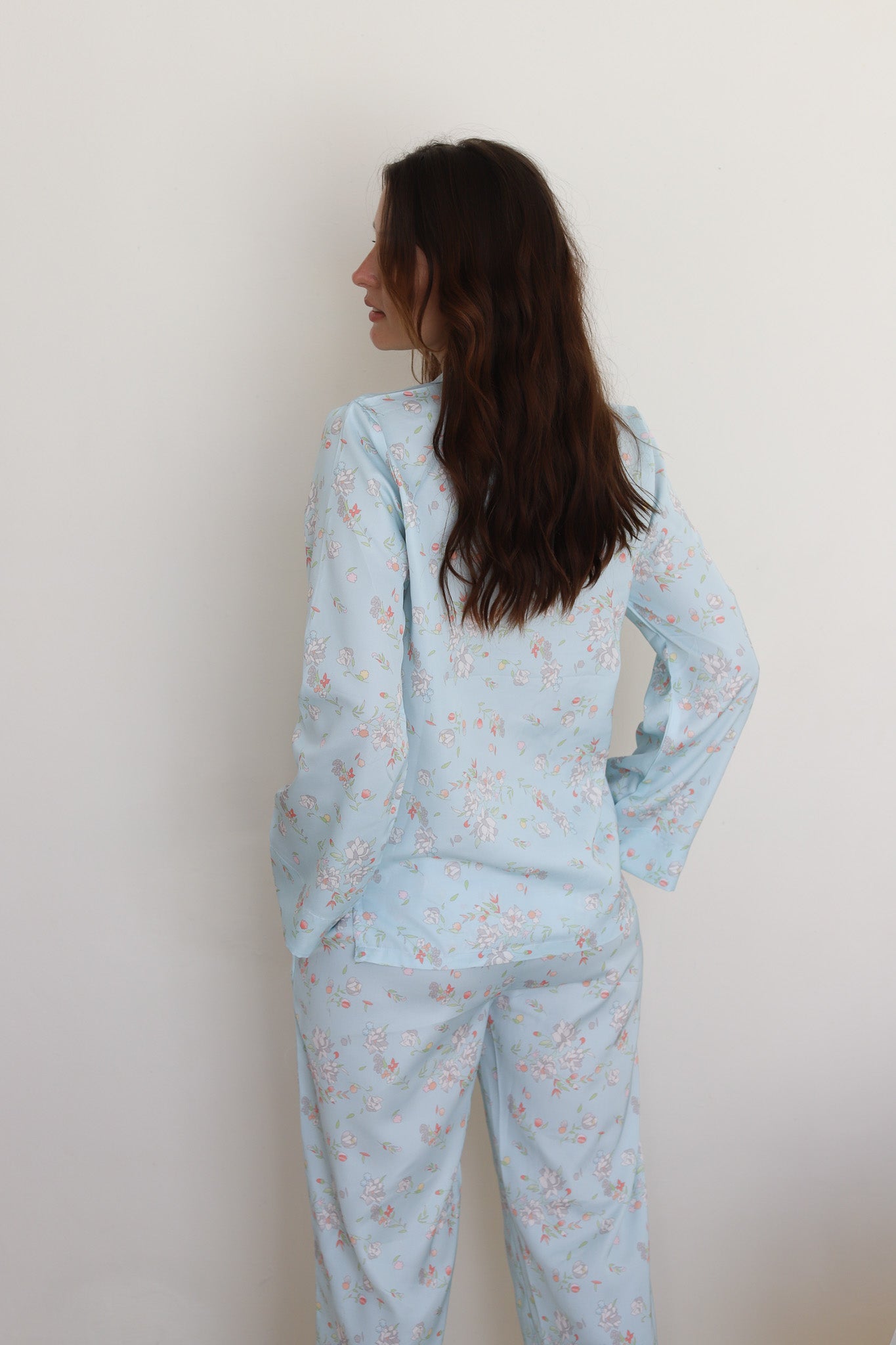 Blue Rose Satin Winterland Pajamas