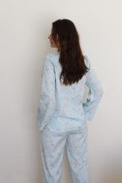 Blue Rose Satin Winterland Pajamas