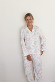 White Rose Satin Winterland Pajamas