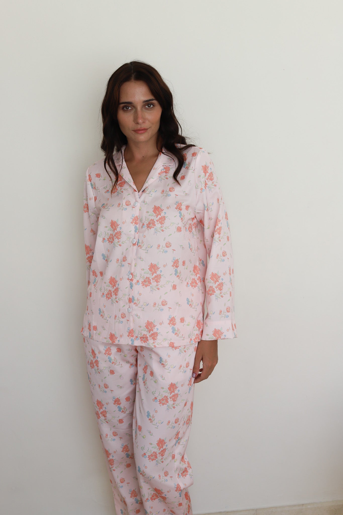 Pink Rose Satin Winterland Pajamas