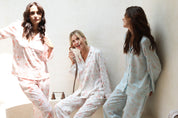 White Rose Satin Winterland Pajamas